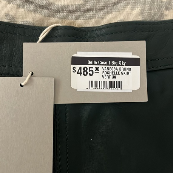 Vanessa Bruno Rochelle Leather Skirt - Vert, NWT - Picture 5 of 8